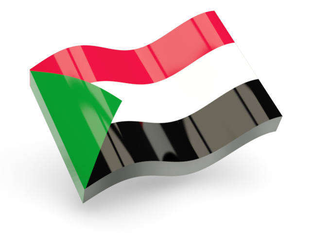 Glossy wave icon. Download flag icon of Sudan at PNG format