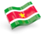 Suriname. Glossy wave icon. Download icon.