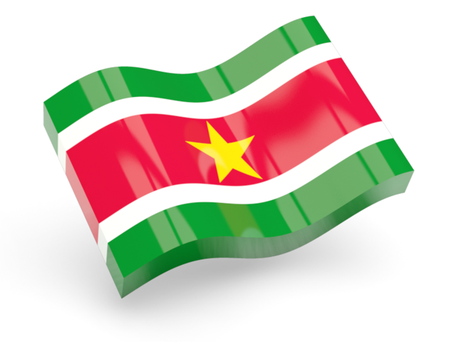 Glossy wave icon. Download flag icon of Suriname