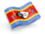 Swaziland. Glossy wave icon. Download icon.