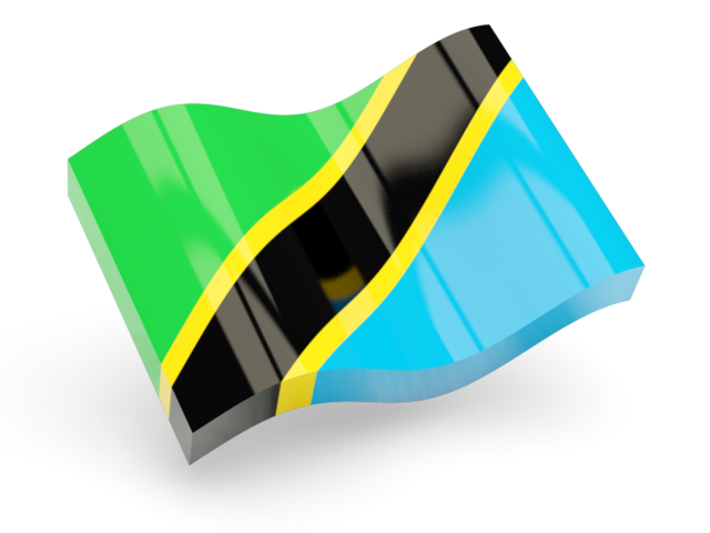 Glossy wave icon. Download flag icon of Tanzania at PNG format