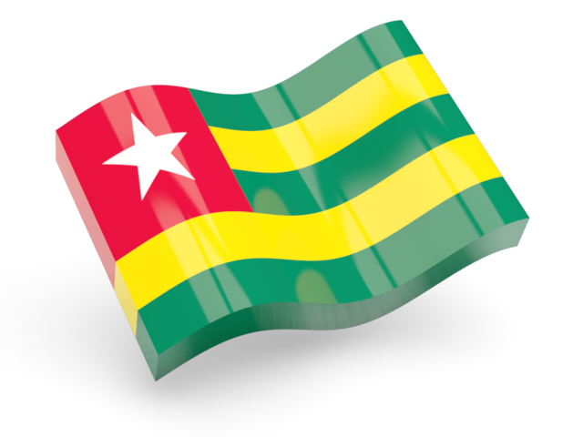 Glossy wave icon. Download flag icon of Togo at PNG format