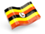 Uganda. Glossy wave icon. Download icon.