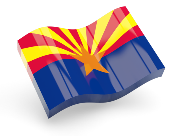 Glossy wave icon. Download flag icon of Arizona