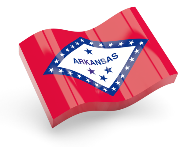 Glossy wave icon. Download flag icon of Arkansas
