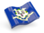 Flag of state of Connecticut. Glossy wave icon. Download icon