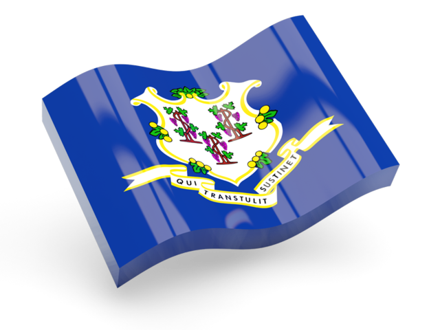 Glossy wave icon. Download flag icon of Connecticut