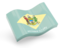 Flag of state of Delaware. Glossy wave icon. Download icon