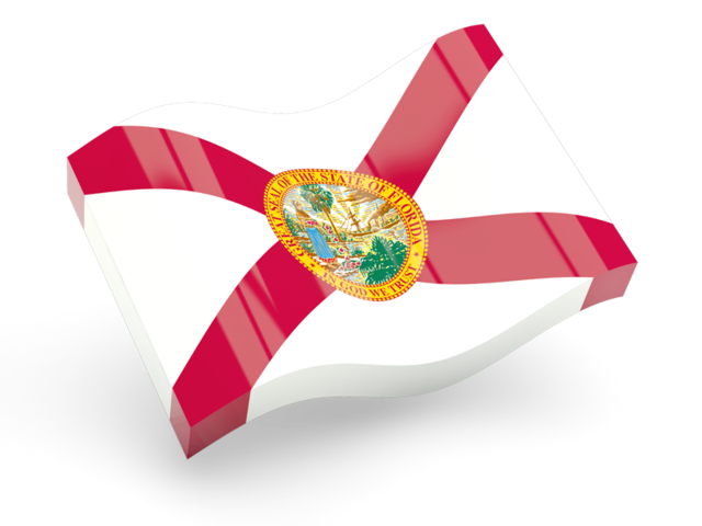 Glossy wave icon. Download flag icon of Florida