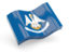 Flag of state of Louisiana. Glossy wave icon. Download icon