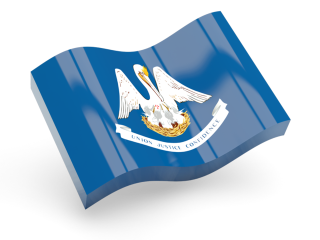 Glossy wave icon. Download flag icon of Louisiana