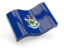Flag of state of Maine. Glossy wave icon. Download icon