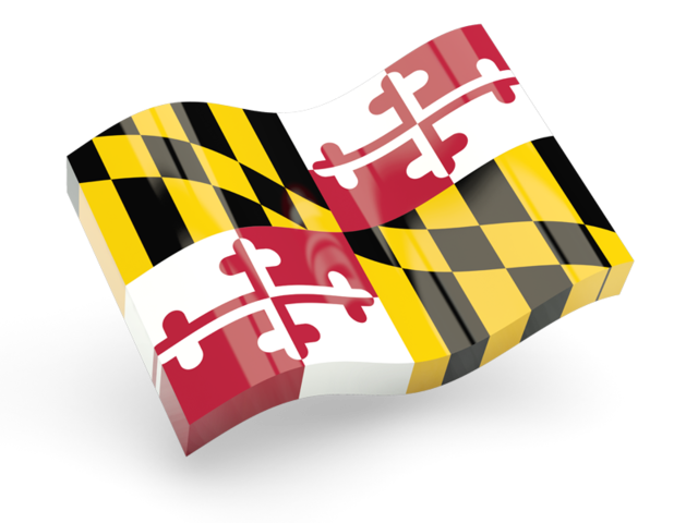 Glossy wave icon. Download flag icon of Maryland