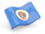 Flag of state of Minnesota. Glossy wave icon. Download icon