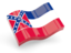 Flag of state of Mississippi. Glossy wave icon. Download icon