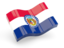 Flag of state of Missouri. Glossy wave icon. Download icon