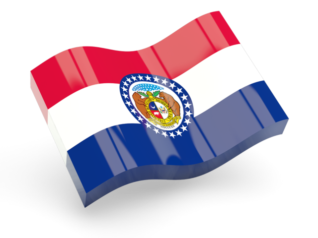 Glossy wave icon. Download flag icon of Missouri
