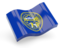 Flag of state of Nebraska. Glossy wave icon. Download icon