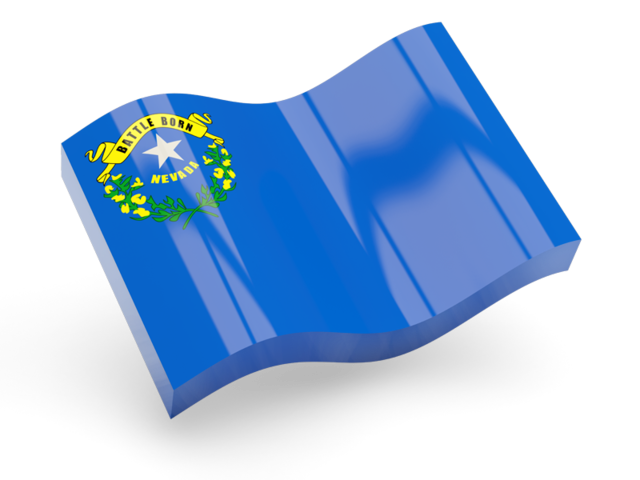 Glossy wave icon. Download flag icon of Nevada