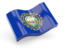 Flag of state of New Hampshire. Glossy wave icon. Download icon