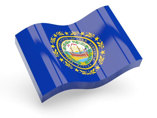 Glossy wave icon. Download flag icon of New Hampshire