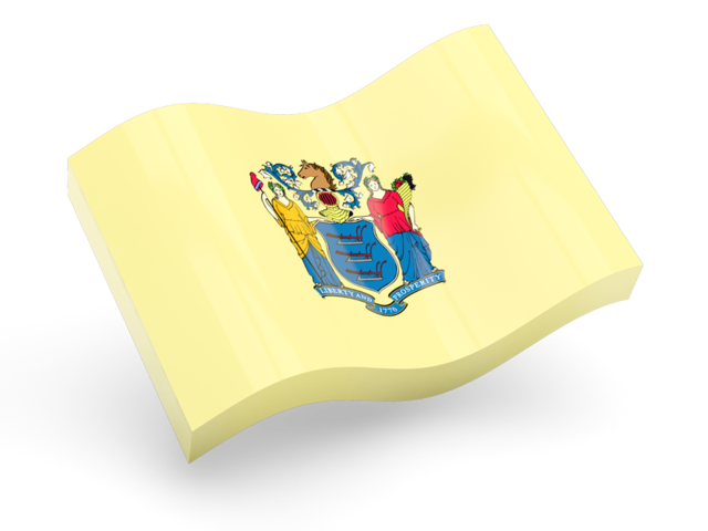 Glossy wave icon. Download flag icon of New Jersey