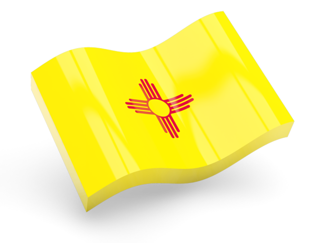 Glossy wave icon. Download flag icon of New Mexico