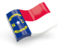 Flag of state of North Carolina. Glossy wave icon. Download icon