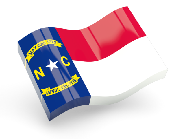 Glossy wave icon. Download flag icon of North Carolina