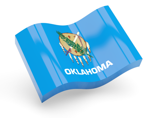 Glossy wave icon. Download flag icon of Oklahoma