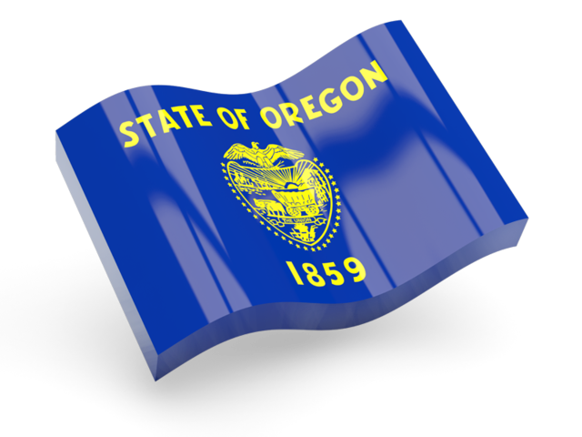 Glossy wave icon. Download flag icon of Oregon
