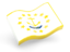 Flag of state of Rhode Island. Glossy wave icon. Download icon