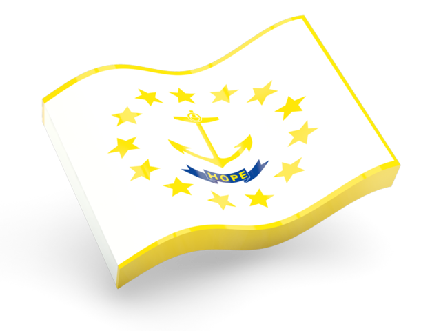 Glossy wave icon. Download flag icon of Rhode Island