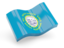 Flag of state of South Dakota. Glossy wave icon. Download icon
