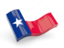 Flag of state of Texas. Glossy wave icon. Download icon
