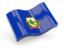 Flag of state of Vermont. Glossy wave icon. Download icon