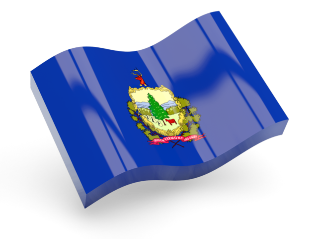 Glossy wave icon. Download flag icon of Vermont