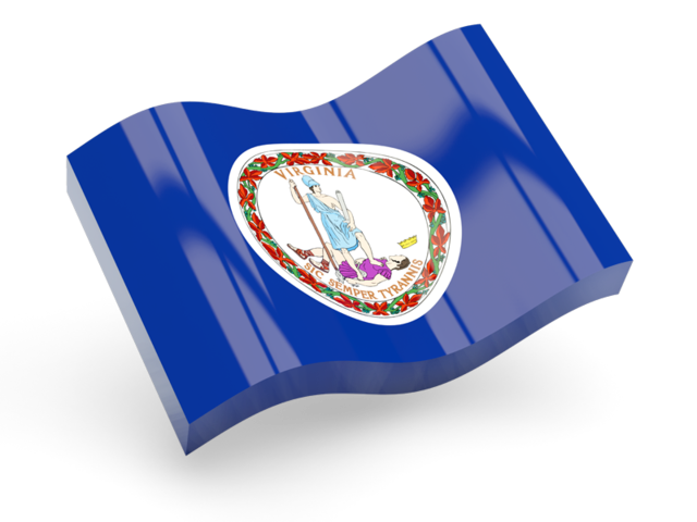 Glossy wave icon. Download flag icon of Virginia