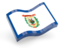 Flag of state of West Virginia. Glossy wave icon. Download icon