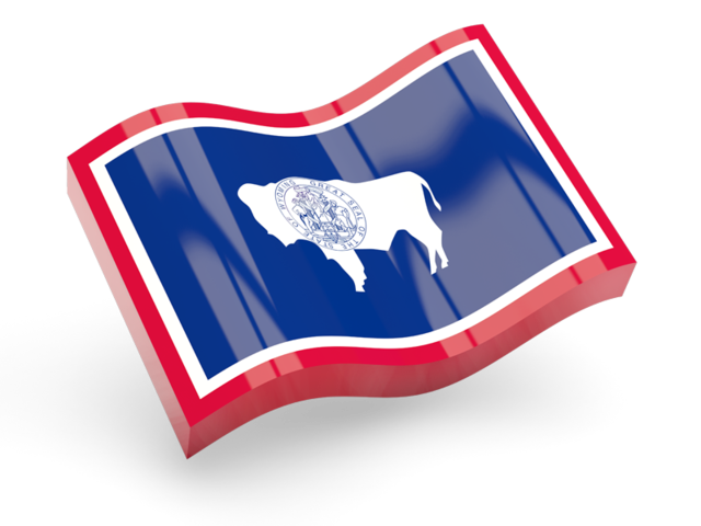 Glossy wave icon. Download flag icon of Wyoming