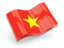 Vietnam. Glossy wave icon. Download icon.