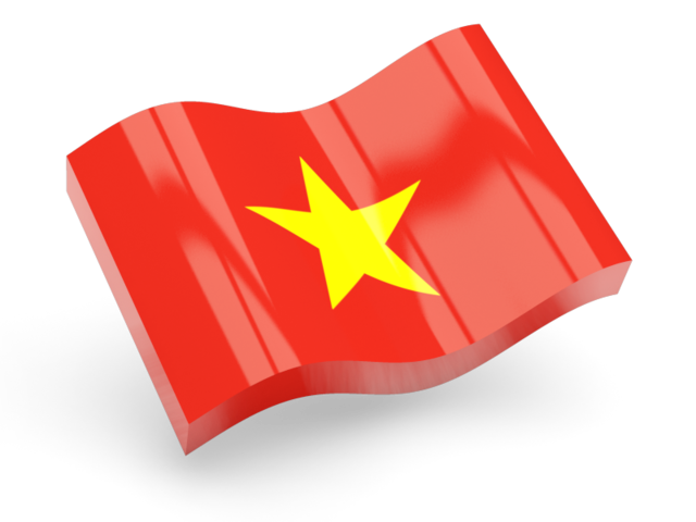 Глянцевая волнистая иконка. Скачать флаг. Вьетнам