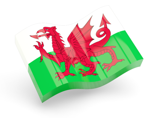 Glossy wave icon. Download flag icon of Wales at PNG format