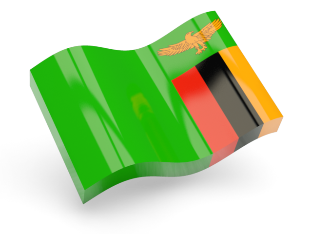Glossy wave icon. Download flag icon of Zambia at PNG format