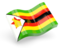 Zimbabwe. Glossy wave icon. Download icon.