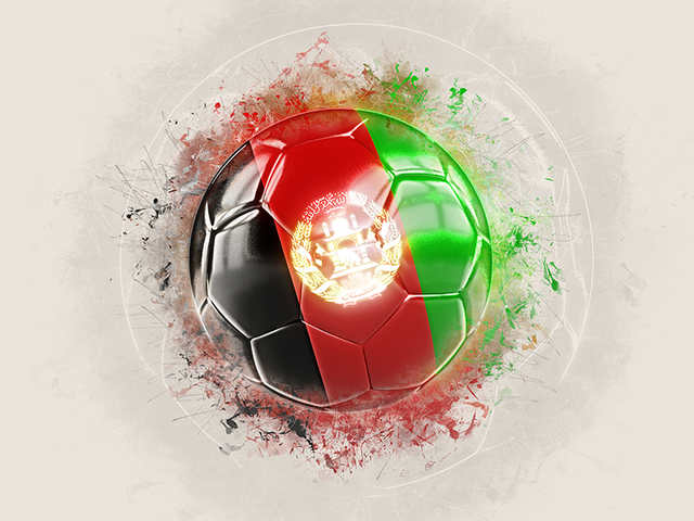 Футбольный мяч в стиле грандж. Скачать флаг. Афганистан