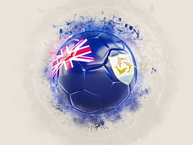 Grunge football. Download flag icon of Anguilla at PNG format