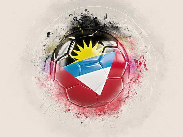 Grunge football. Download flag icon of Antigua and Barbuda at PNG format