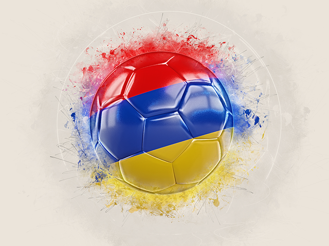 Grunge football. Download flag icon of Armenia at PNG format