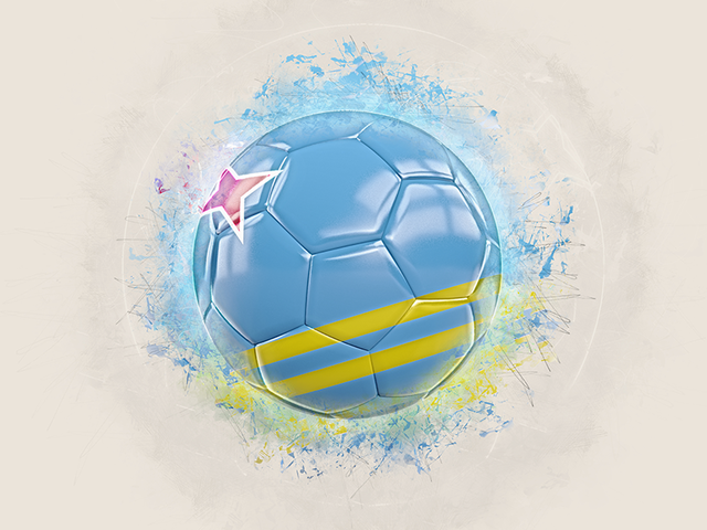 Grunge football. Download flag icon of Aruba at PNG format